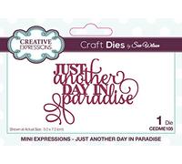 Sue Wilson - Mini Sentiments - Just Another Day in Paradise - Craft Die