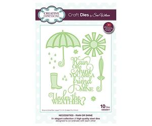 Sue Wilson Necessities Collection Rain or Shine Die, Metal, Silver, 25 x 16 x 0.8 cm