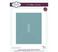Sue Wilson Noble Collection Double Stitched Rectangles Craft Die, Metal, Silver, 34.3 x 24.3 x 0.08 cm
