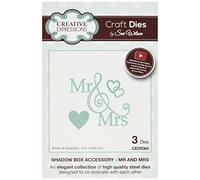 Sue Wilson Shadow Boxes Collection Mrs Dies, Metal, Silver, 19 x 10 x 0.8 cm