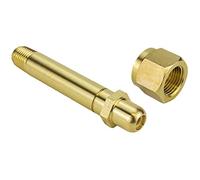 SÜA - Nut and Nipple replacement for Oxygen Regulators CGA-540 - Nipple length: 3-1/2'' - Regulator side thread: 1/4'' NPT - 3000 PSI