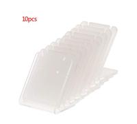 SueaLe 10 Pcs/Set Earrings Shelf Display Stand Holder L Shape Rectangle Acrylic Professional Ear Jewelry Show Bracket Metal Necklace Organizer Display