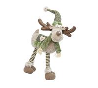 SueaLe 21.7Inch Plush Deer Figure Christmas Doll Ornament For Christmas Tree Shelf Mantles Tabletop Holiday Decoration Festival Decoration Standing