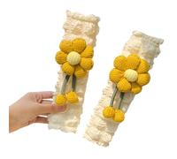 SueaLe 2Pcs Flower Inspired Belt Protectors Cotton Blend Shoulder Covers Fast Installation Under 3 Seconds Soft Shoulder Pad for Seat Belt