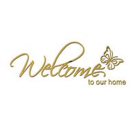 SueaLe Acrylic Mirror Wall Stickers Welcome to Our Home Wall Stickers English Letters Wall Stickers
