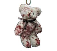 SueaLe Creative Injured Animal Bear For Doll Keychain Punk Bloody Plush Bear Pendant Keyring Cool Jewelry Handbag Ornam Anklet Women Gold