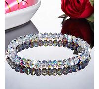 SueaLe Dainty Solid Color For Women Elastic Clear Crystal Design Wrist Women Anniversary Jewelry Cute Bracelets For Teen Girls