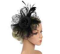 SueaLe Detail Feathered Hair Accessory With Adjustable Clip For Bridal Party Wedding Event Race Day Women's Feather Fascinator Hat