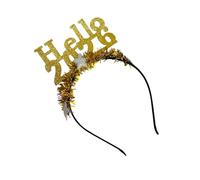 SueaLe Holiday Glitters Headbands Hello 2026 Star Decors Hairhoop Unisex Headpiece For New Year Event Countdown Event Gathering Festival Hair Accessories For New Year Eve