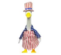 SueaLe Jul 4th Themed Geese Costume Porch Geese Clothes Independence Day Outfit For Garden Porch Outdoor Decoration Dress And Hat