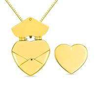 SueaLe Locket Pendants Envelope Locket Necklace Secret Hidden Message Pendant Necklace Girlfriend Valentines Day Heart Pendant for Women