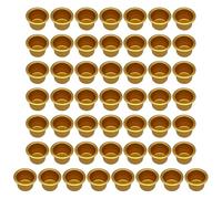 SueaLe Modern Holiday Cup With Polishing Aluminum Finish Candlestick Liners Case For Christmas Dining Room Decorations Metal Taper Drip Protectors