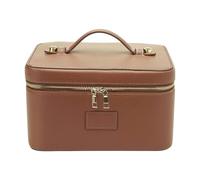 SueaLe Permanent PU Leather Toiletry Planner with Removable Compartments for Travel Thin Plan Compact Dimensions 20.5x14x11.5cm Holds Cosmetics Concept Travel Planner