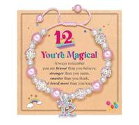 SueaLe Playful Rainbow Beaded Girls Sparkling Wristband Jewelry Birthday Present Fashion Woven Wrist Chain Jewelry