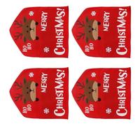 SueaLe Sustainable Santa Figure Chair Cover Reusable Washable Universals Measurement For Christmas Family Party Decoration Christmas Chair Slipcover