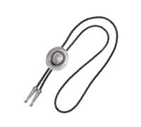 SueaLe Vintage Hat Shape Accented Necktie Adjustable Faux Leather Strap Bolotie For Mens Professional Or Leisure Outfit Western Bolo Tie For Men