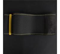 Suede 38CM Car Steering Wheel Cover Non-Slip Grip Design Auto Steering Cover(Yellow Thread)