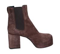 Suede Ankle Boots - female - MOMA - Heeled Boots - Brown - 4 UK - Shoes 4 UK