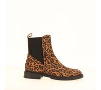 Suede Ankle Boots Leopard Print