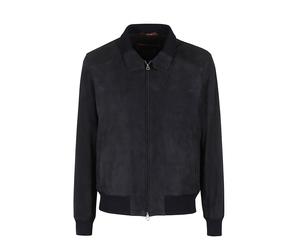 Suede Archie Goat Jacket - male - Stewart - Leather Jackets - Blue - 2XL - Jackets 2XL