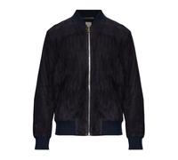 Suede Bomber Jacket- male- Paul Smith- Leather Jackets- Blue- L- Jackets L