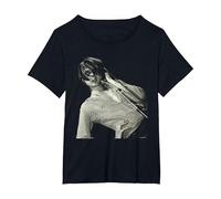 Suede Brett Anderson Live in Camden 1992 by Andy Willsher T-Shirt, Women's Plus, Black, 1X