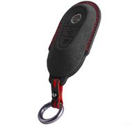 Suede Car Key Case Cover for Mercedes W206 W223 S350 C260 C300 S400 S450 | Soft Luxury Remote Holder with Embossed Buttons, Snug Fit Protective Shell for C-Class and S-Class Keys, 12x5x8cm(D)