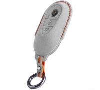 Suede Car Key Case Cover for Mercedes W206 W223 S350 C260 C300 S400 S450 | Soft Luxury Remote Holder with Embossed Buttons, Snug Fit Protective Shell for C-Class and S-Class Keys, 12x5x8cm(B)