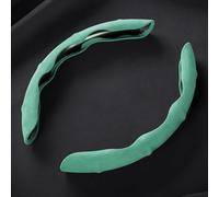 Suede Car Steering Wheel Cover Compatible With FIAT Abarth 500 500C 500L 500X 500e Segmented Steering Wheel Protector Comfortable Skin-friendly Sweat-absorbent Non-slip (Color : Light Green, Size :