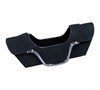 Suede Car Sun Visor Sunglasses Holder Clip with Magnetic Closure, Soft Lining Glasses Storage Case Organizer for Tickets, Fit for All Vehicles - Black(Black)