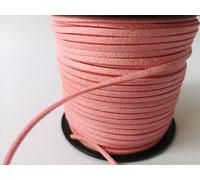 Suede Cord Flat Faux Leather String for Jewelry Bracelet Necklace Making Beading Thread DIY Crafts 10m (Glitter pink)