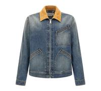 Suede Denim Jacket - male - Alexander McQueen - Denim Jackets - Blue - M - Jackets M