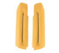 Suede Door Armrest Cover Decor Interior Panel Trim Fit for Ford 2015 2020 Soft Silky ABS Material 2mm Thickness Easy Paste Installation 2 Pack (Yellow)