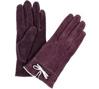 Suede Gloves with Fleece Lining and Bow Feature SNUGRUGS Purple M