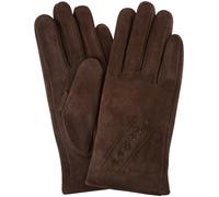Suede Gloves with Fleece Lining and Stitch Design SNUGRUGS Brown L