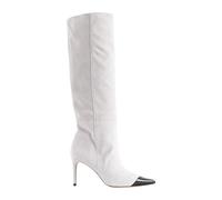 Suede Heeled Boots - female - Custommade - Heeled Boots - Gray - 3 UK - Shoes 3 UK