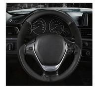 Suede Leather Car Steering Wheel Covers Universal Anti-slip Braid On The Steering-wheel Protector Stitching Color Car Steering Wheel Cover(Black Thread)