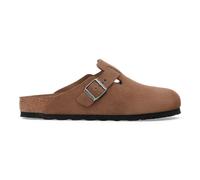 Birkenstock Boston Womens Soft Footbed Tan suede Womens slipper mules 103086113 in a Plain Suede Leather in Size 40