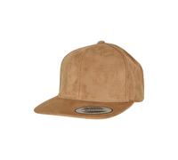 Flexfit Suede Leather Snapback Cap Beige,Brown