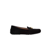 Suede loafers with metal logo - female - Ralph Lauren - Loafers - Black - 3 UK - Shoes 3 UK