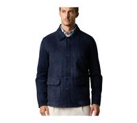 Suede Overshirt Jacket - male - Brooks Brothers - Leather Jackets - Blue - L - Jackets L