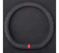 Suede pattern Car Steering Wheel Covers for Kia Picanto Ⅲ Hatchback 2017-2021-pr, Breathable Anti-Slip Durable Car Steering Wheel Protector Protector Accessories,Red-D-shaped