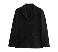 Suede Retro Jacket Y2k Outerwear Brown Faux Leather Jacket Women Fall Fashion 2024 Trendy Old Money Oversized Blazers (Black, XXXL)