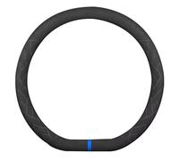 Suede Steering Wheel Cover 38cm/15 Inch, Breathable Anti-Slip Sweat-Absorbent Car Interior Protector with Multi-Color Center Marker for Renault Captur Esprit Alpine 2024-2026, Blue- D Type
