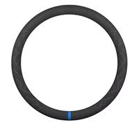 Suede Steering Wheel Cover 38cm/15 Inch, Breathable Anti-Slip Sweat-Absorbent Car Interior Protector with Multi-Color Center Marker for Renault Captur Esprit Alpine 2024-2026, Blue-O Type