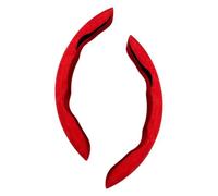 Suede Steering Wheel Cover for Subaru Outback (BR BS BT 2009-2025 2026),Segmented Soft Plush Grip,Warm Fuzzy Winter Protector,Anti-Slip Car Interior Accessories,Red