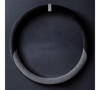 Suede Steering Wheel Cover for Vauxhall Insignia Saloon 2008-2017, Soft Suede Touch Leather Sport Non-Slip Automotive Interior Accessories,Black-Gray-O