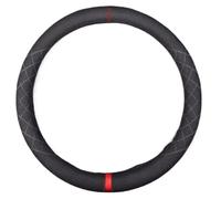 Suede Steering Wheel Cover Slim Non-Slip D-Shape Round Breathable Sweat Absorbing Flip Fur Handlebar Four Season Universal Steering Wheel Cover(Style2)