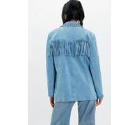 Suede Studded Blazer Jacket at Free People in Pearl Blue, Size: Small - female
