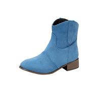 Suede Tassel Ankle Boots Women, Fringe Ankle Boots for Women Fashion Fringe Pull On Booties with Low Heel Suede Stylish Pointed Toe Booties Wide Calf Tassel Shoes Casual Hidden Heel Shoes
